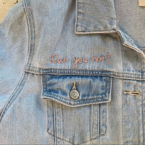 PacSun Light Jean Jacket Truth or Dare Medium - Picture 7 of 11